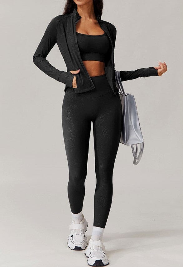 Synchronized Performance Gym Set - Leggings + Jacket Sets Starlethics 