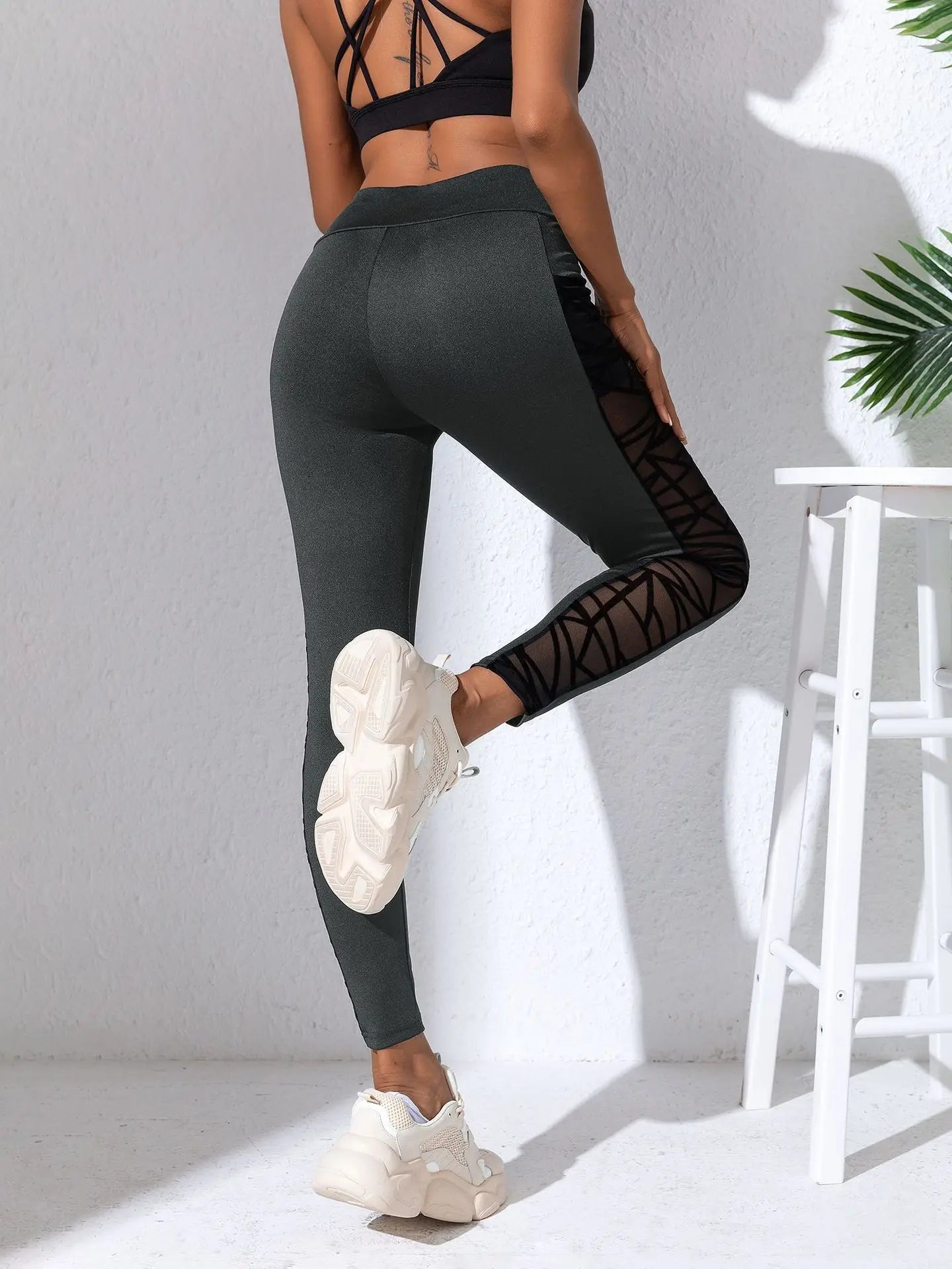 Lean Active Mesh Seamless Leggings Fitness Leggings Starlethics Gray S 