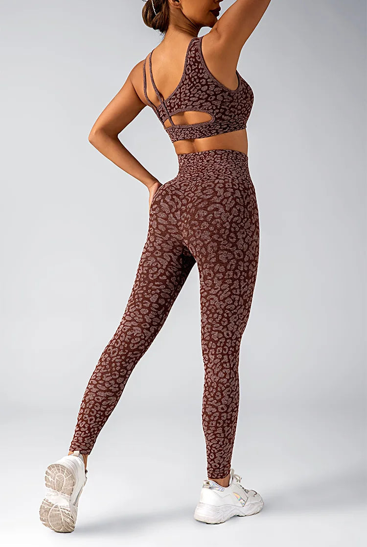 Leopard print athletic leggings hotsell