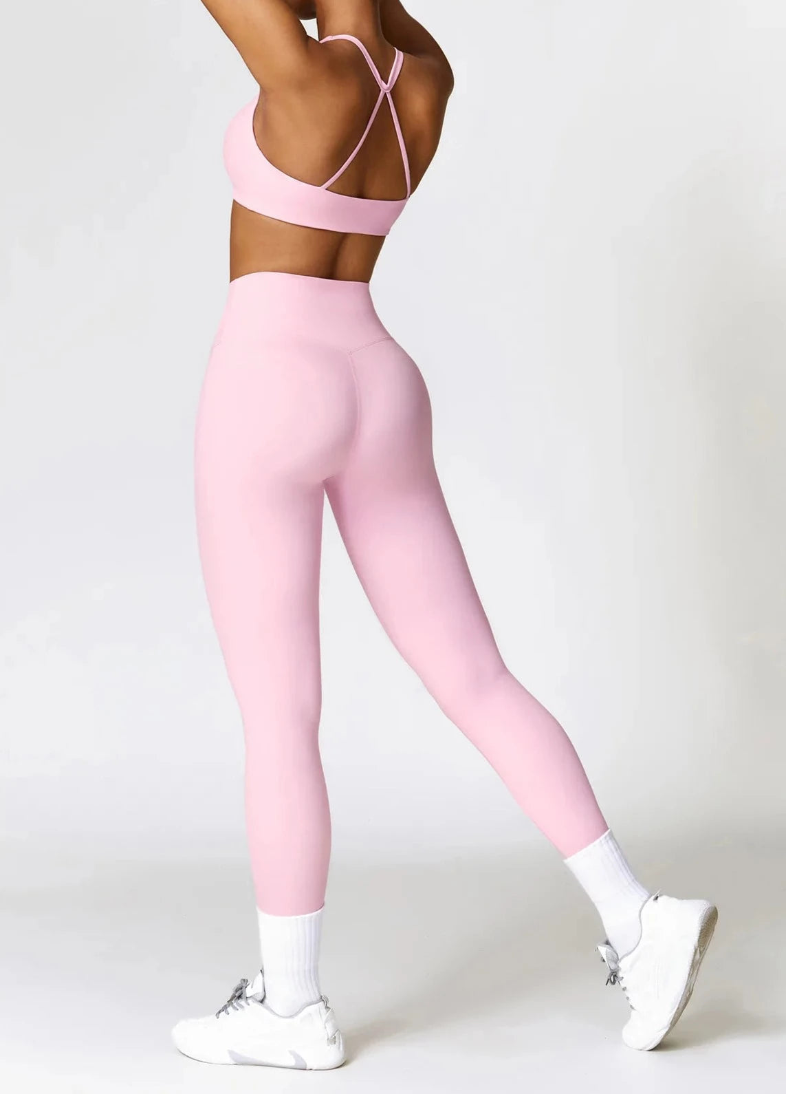 Mystic Cross Back Set Leggings Top