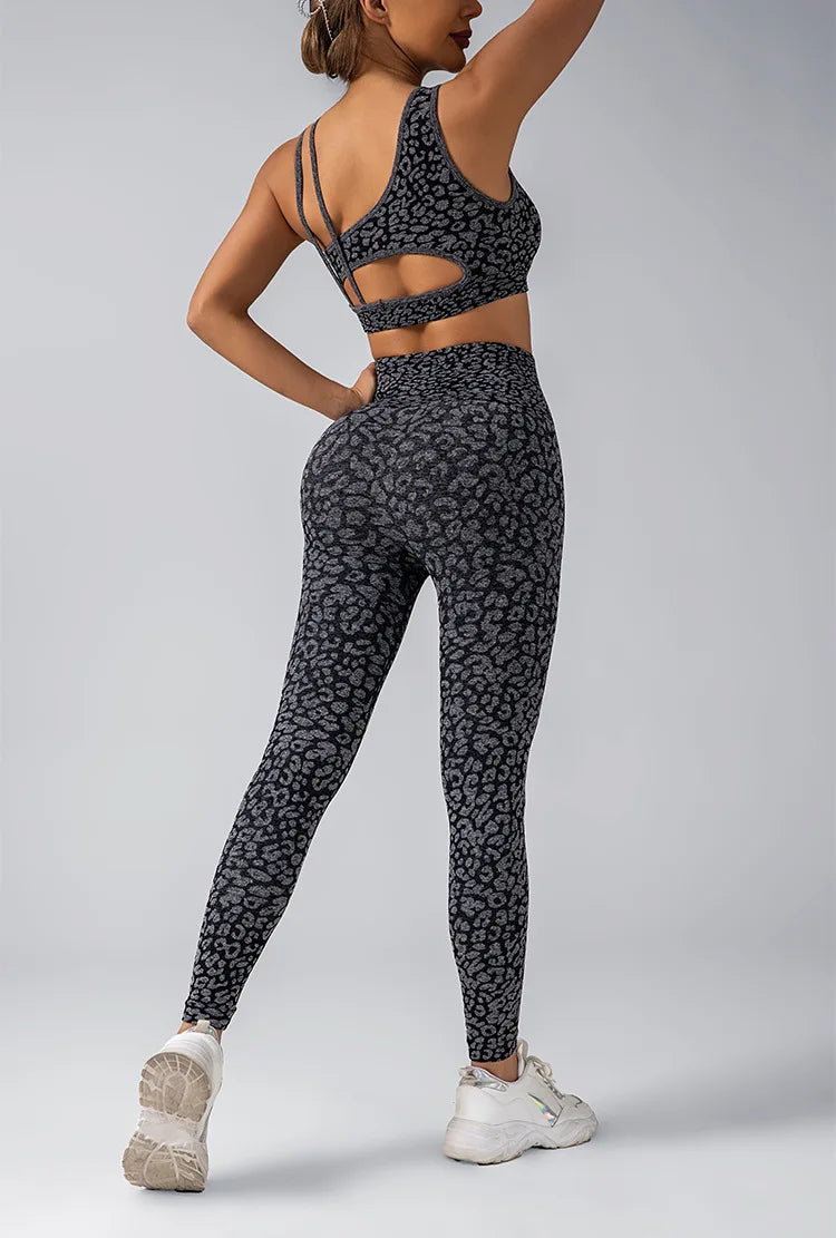 Gym leggings leopard print best sale