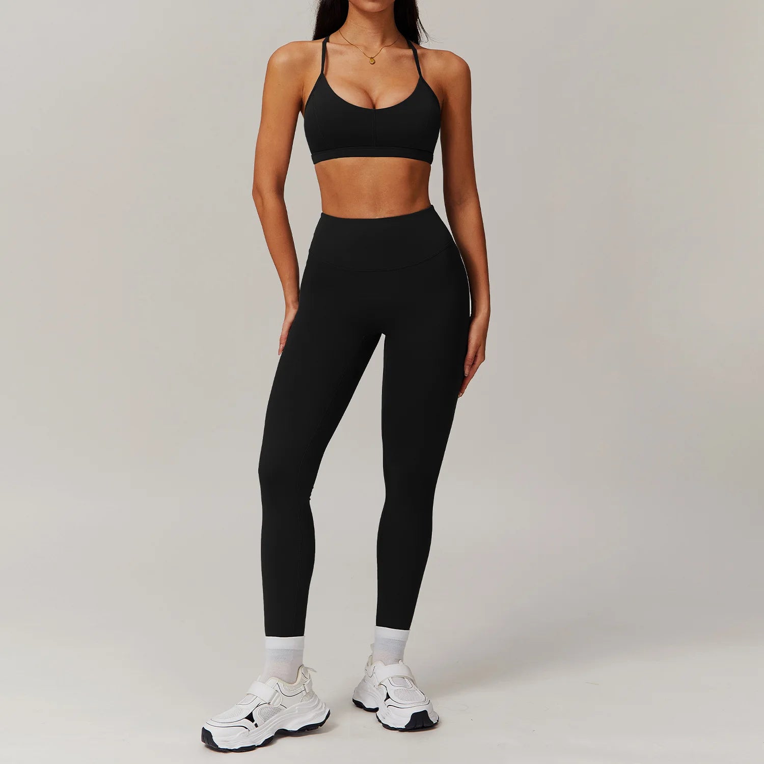 Starlethics - Engulfed Athletic Gym Set - Leggings + Top