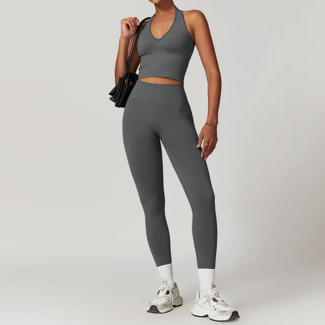 Momentum Seamless V-line Gym Set - Leggings + Top Starlethics