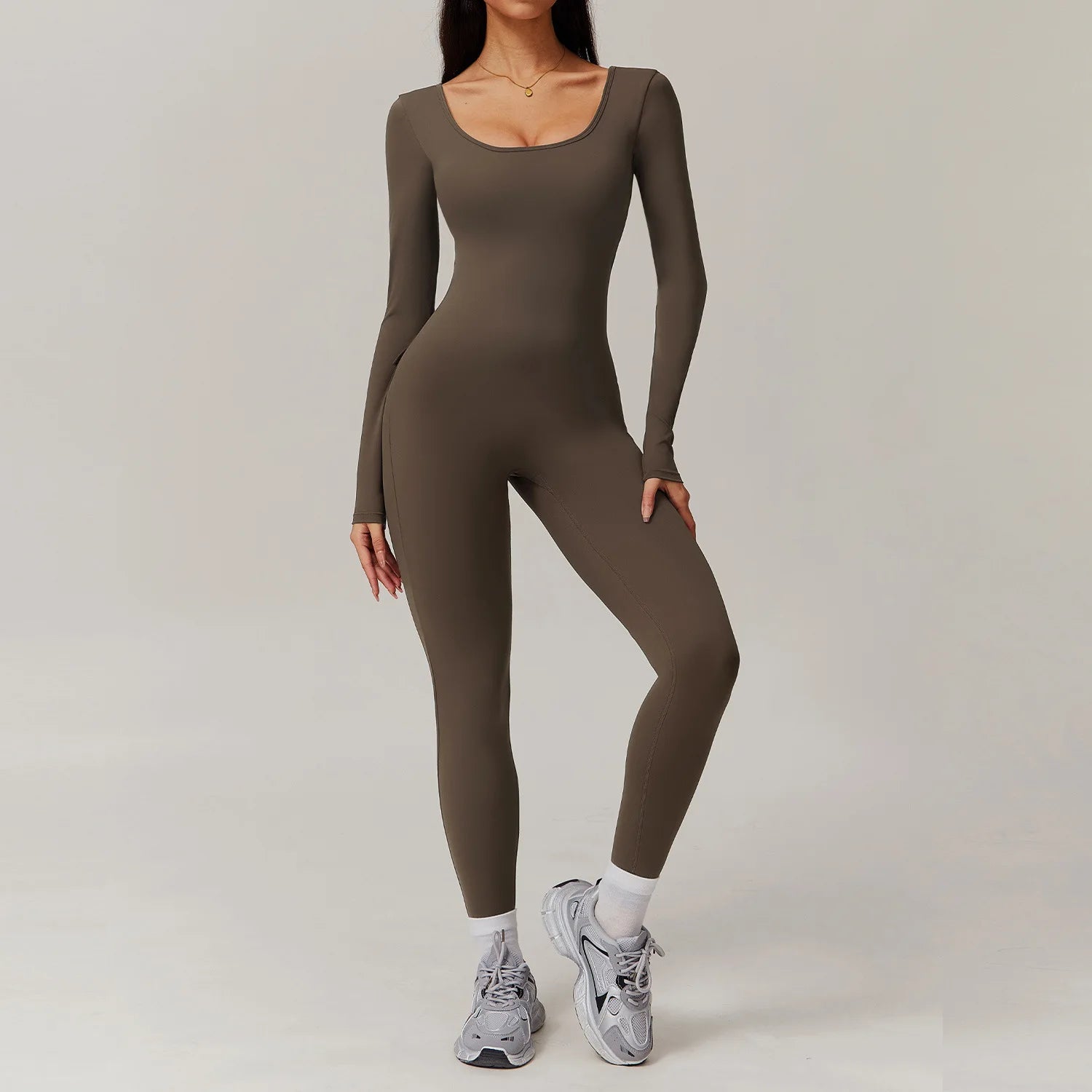 6. Women's Long Sleeved Yoga Set Jumpsuits One Piece Fitness Rompers Sportswear Tracksuit Gym Set Sports Running Workout Clothes Starlethics 