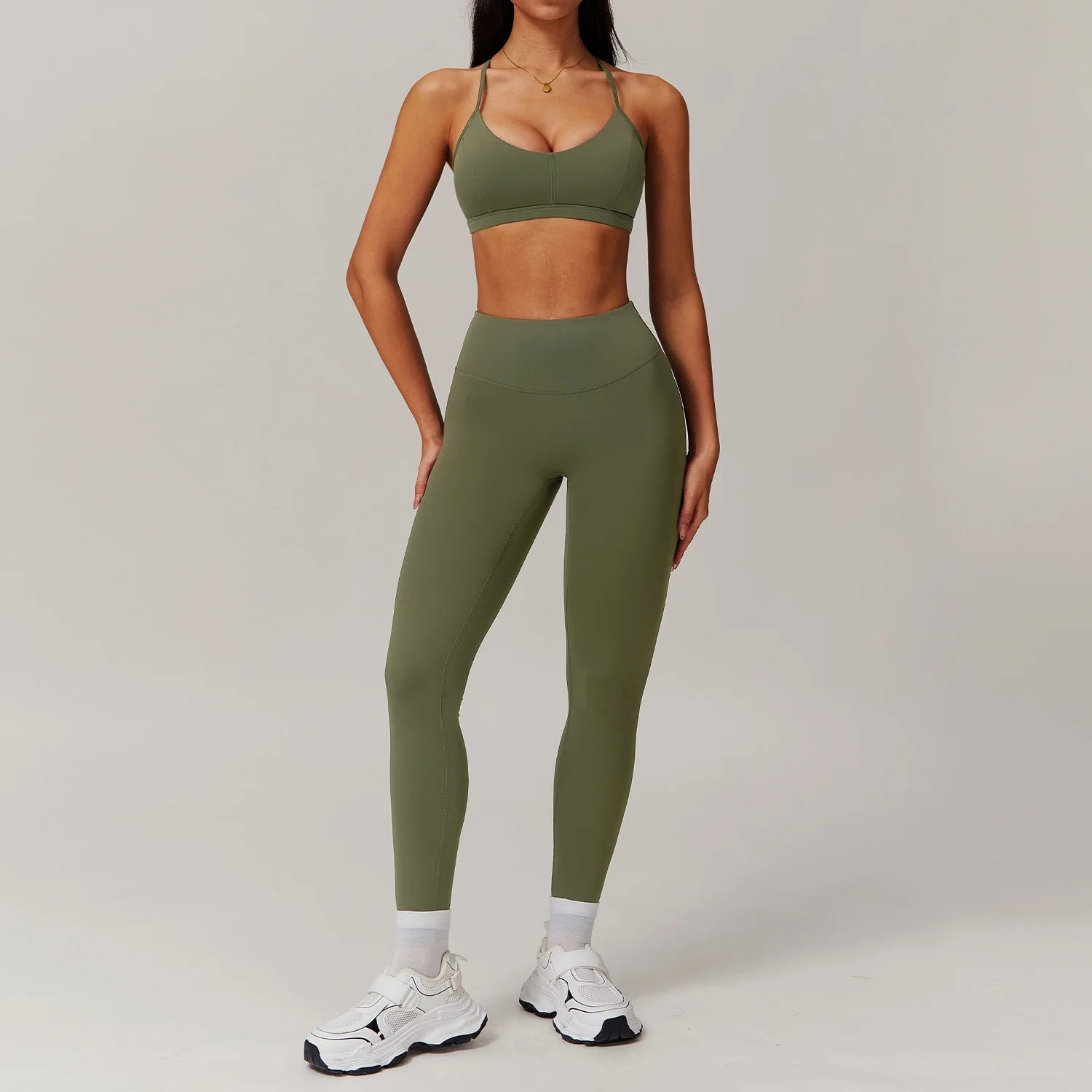 Starlethics - Engulfed Athletic Gym Set - Leggings + Top