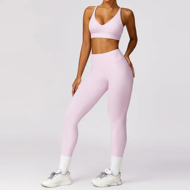 Influence Crisscross Gym Set - Leggings + Bra Starlethics