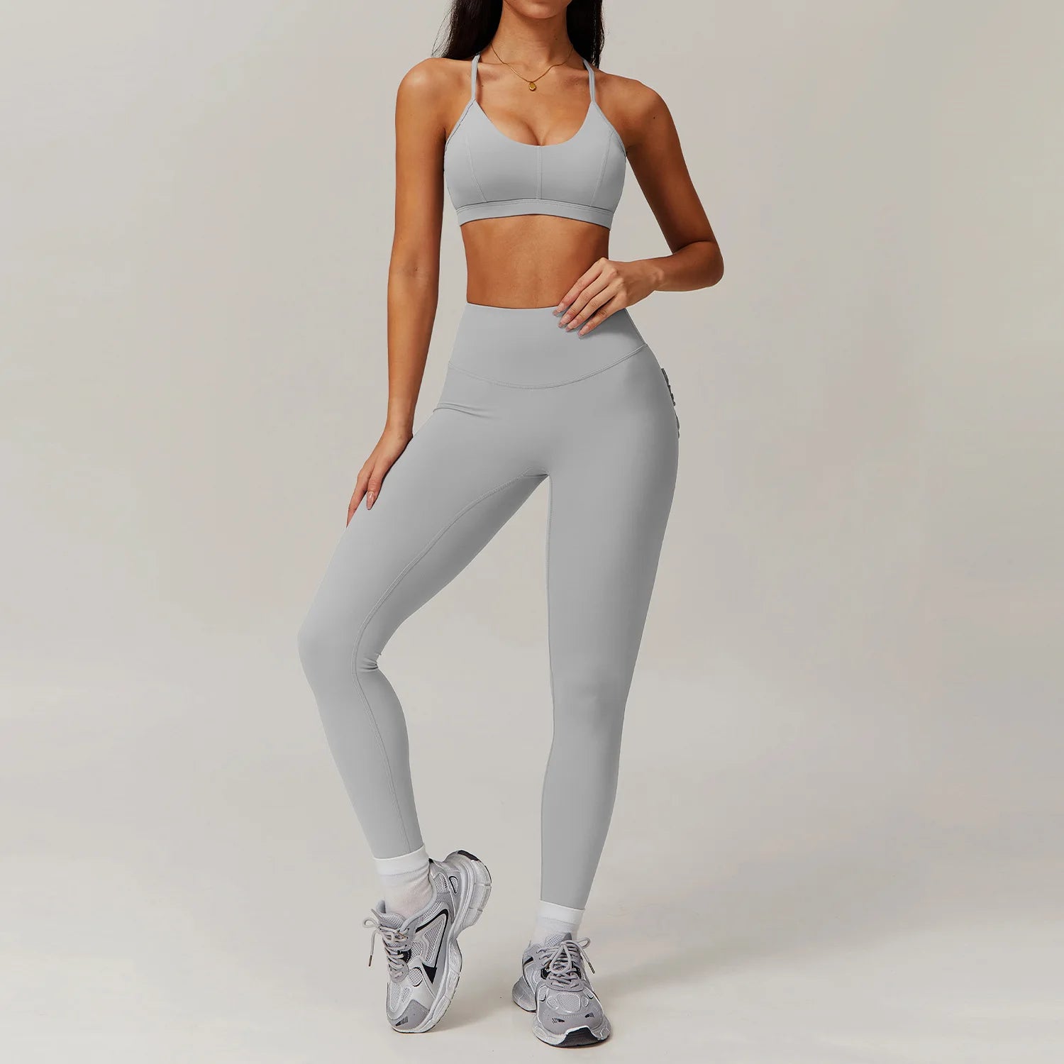 Starlethics - Engulfed Athletic Gym Set - Leggings + Top