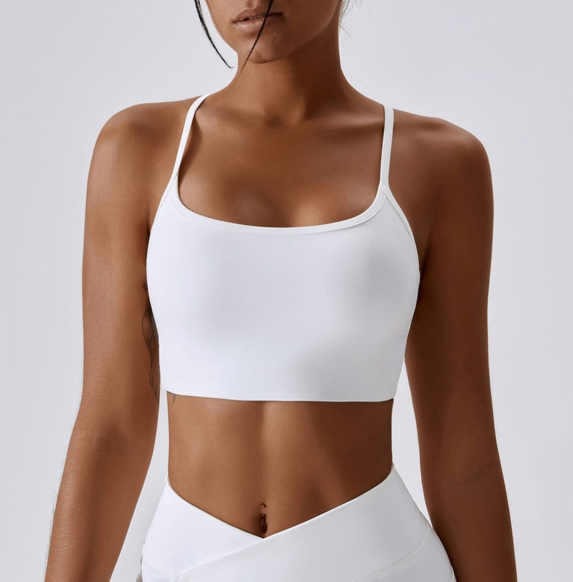Baseline White Sports bra Size XXL New with tags, criss cross back