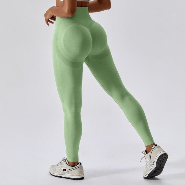 New V Back Yoga Pants for Women Scrunch Butt Seamless Leggings Workout Push  Up Gym Tights Stretchy Sports Tights - AliExpress